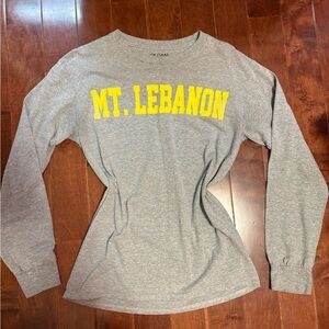 Gray Long Sleeve Mt Lebanon Shirt Size Small